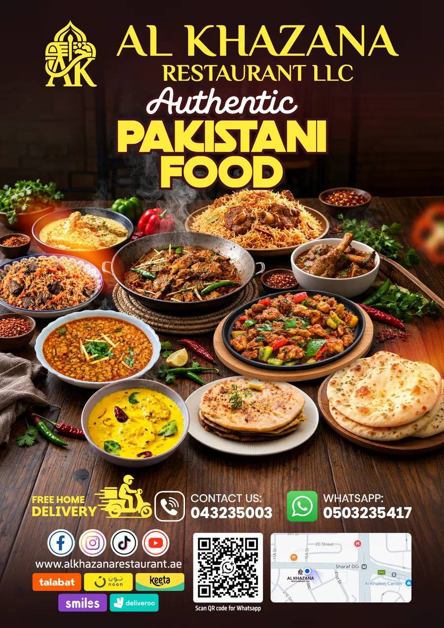 Al Khazana Restaurant menu, page 1 of 4